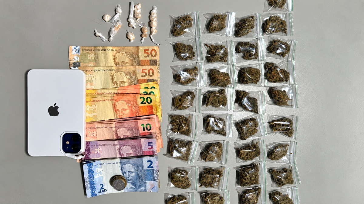 Sumé: adolescente é aprendido com dinheiro e drogas